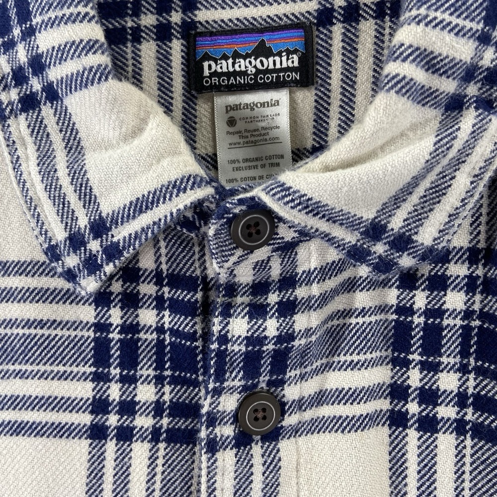Patagonia Shirt men's Large Fjord Flannel Button Up Long Sleeve Organic Cotton - Picture 6 of 16